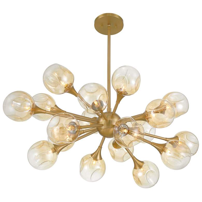 Image 4 Matisse 18-Light Chandelier in Warm Brass more views