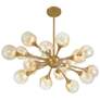 4_Matisse 18-Light Chandelier in Warm Brass more views