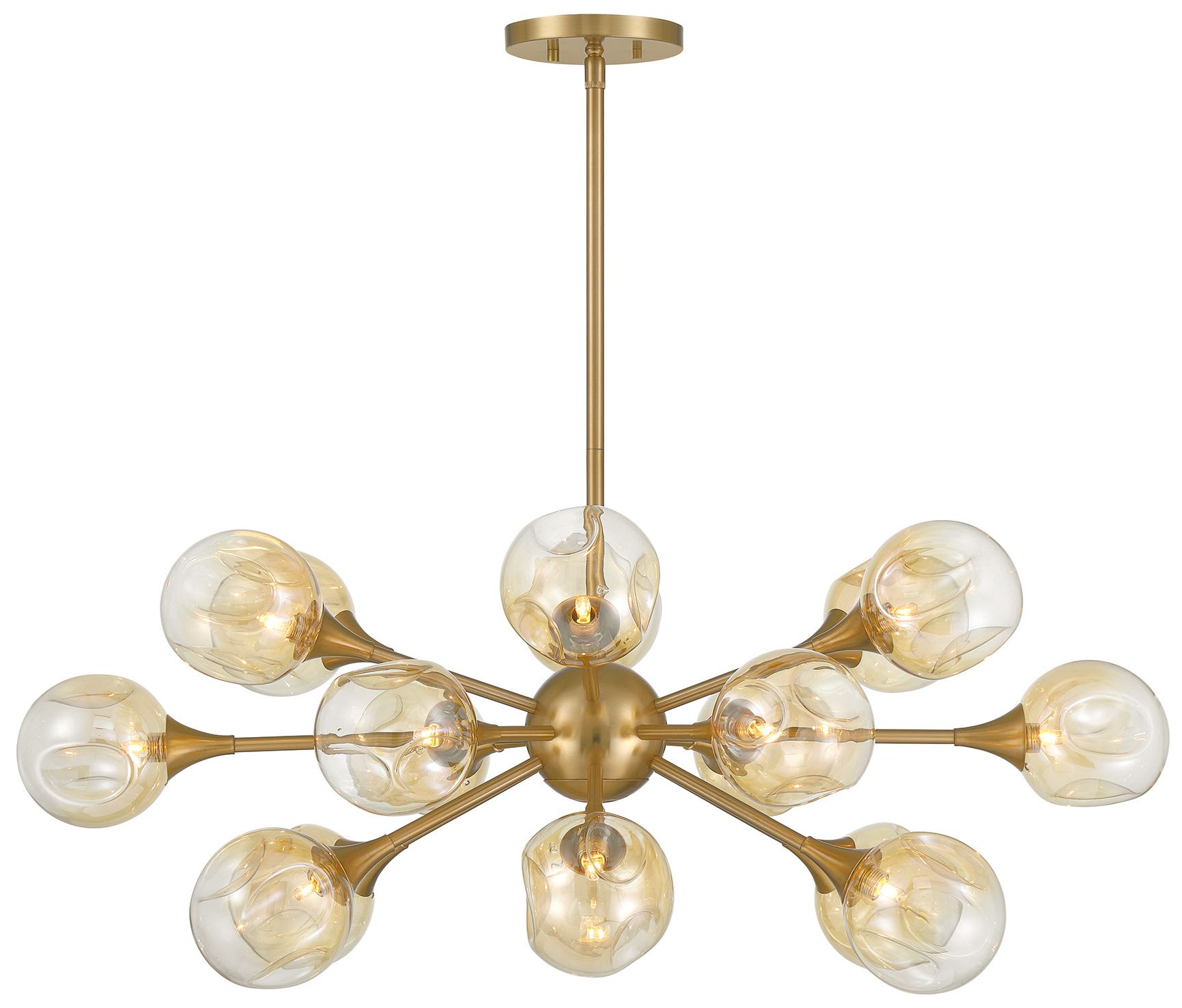 Image 5 Matisse 18-Light Chandelier in Warm Brass more views