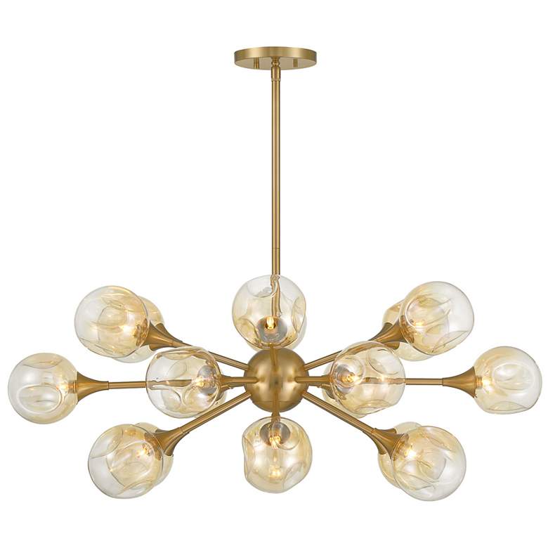 Image 5 Matisse 18-Light Chandelier in Warm Brass more views