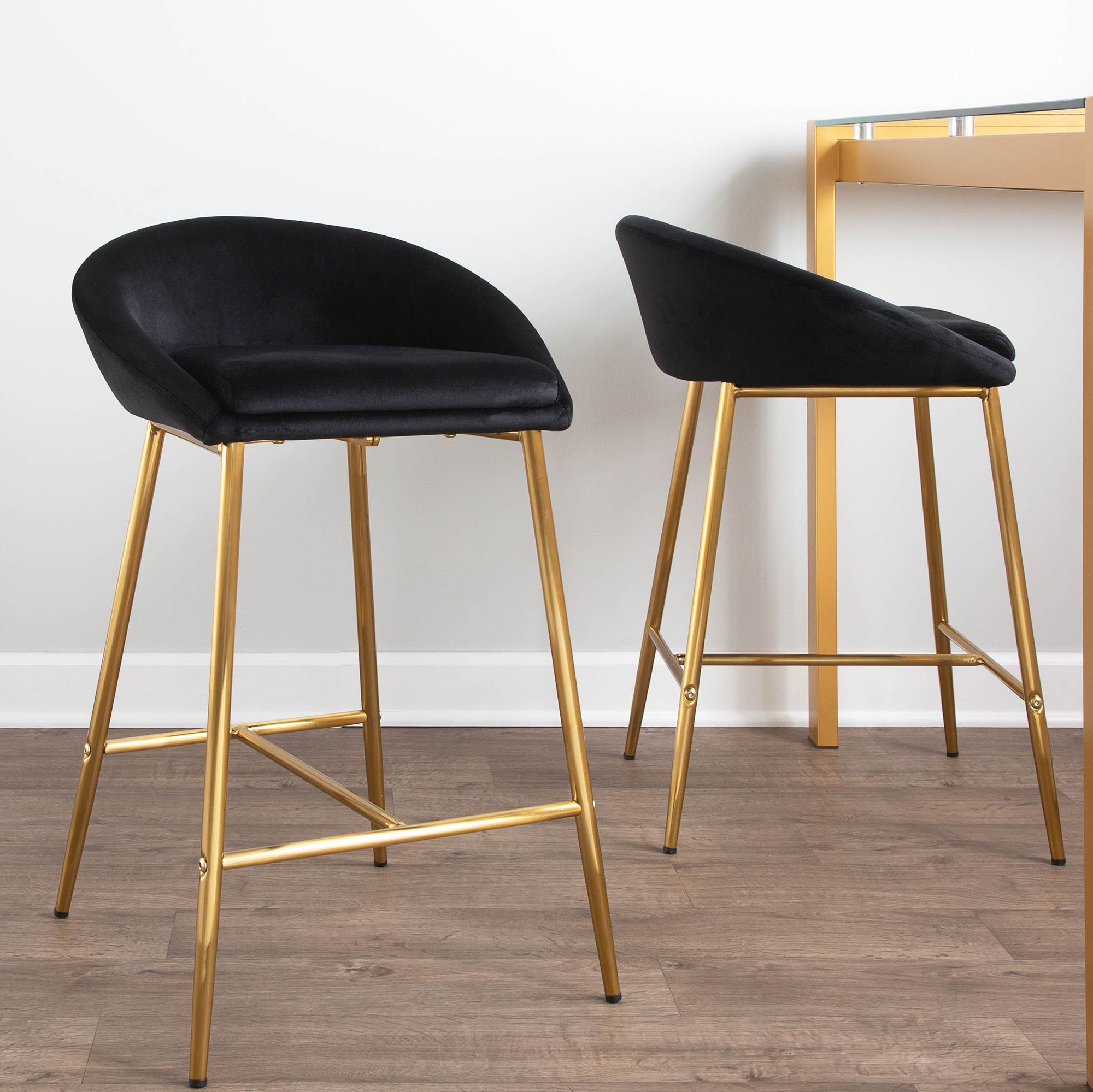 velvet counter stools set of 3