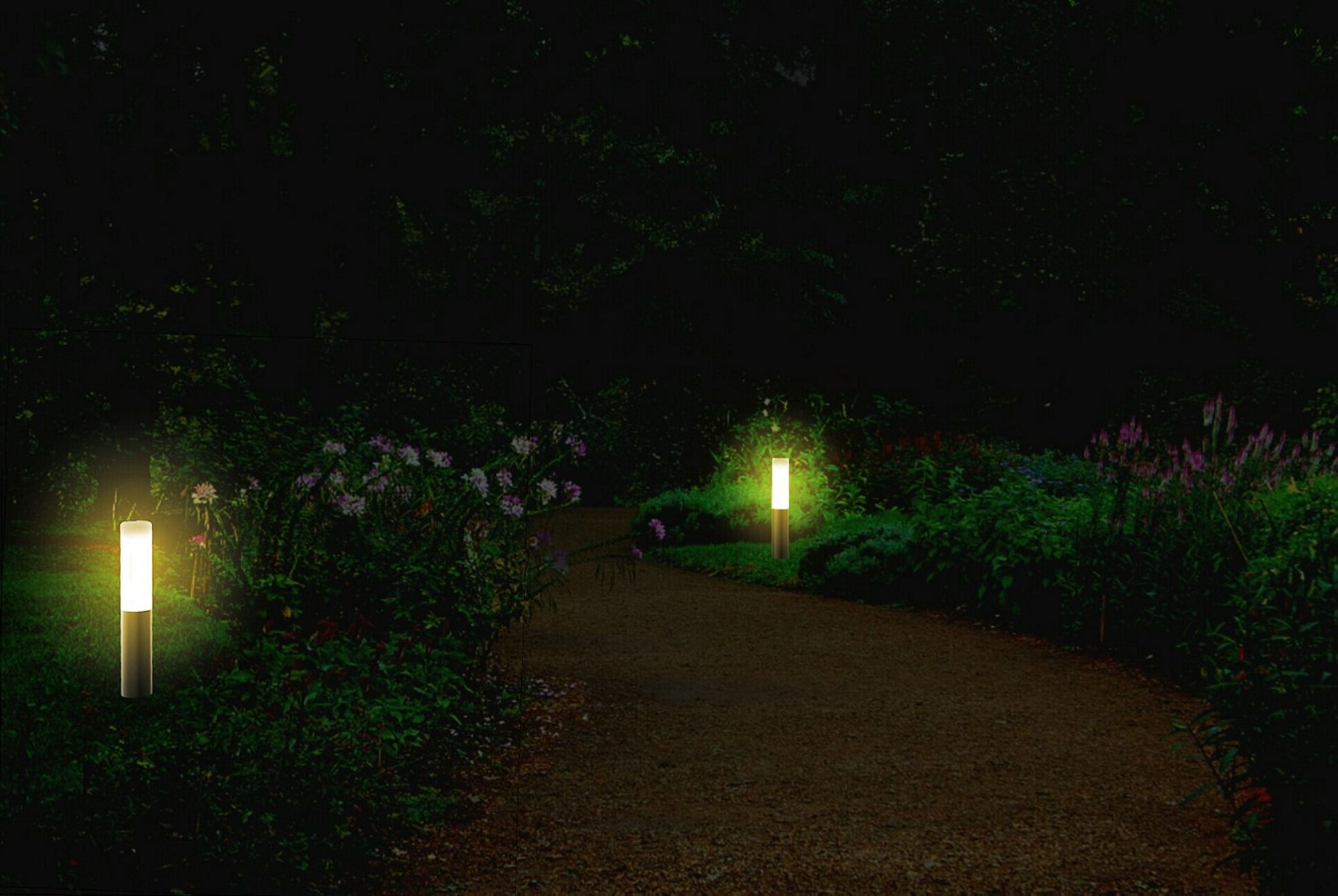 Matley 29 1/2" High Black Finish Solar Path Light