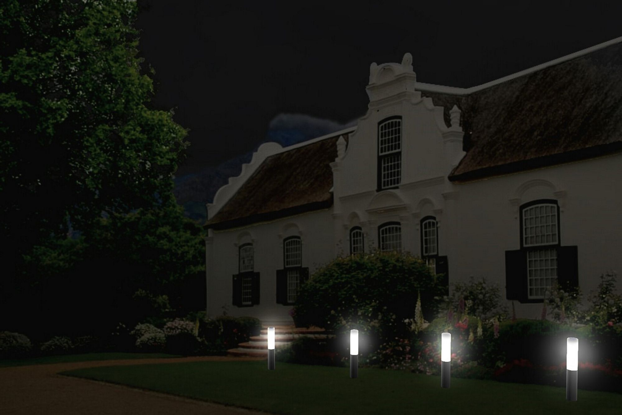 Matley 29 1/2" High Black Finish Solar Path Light