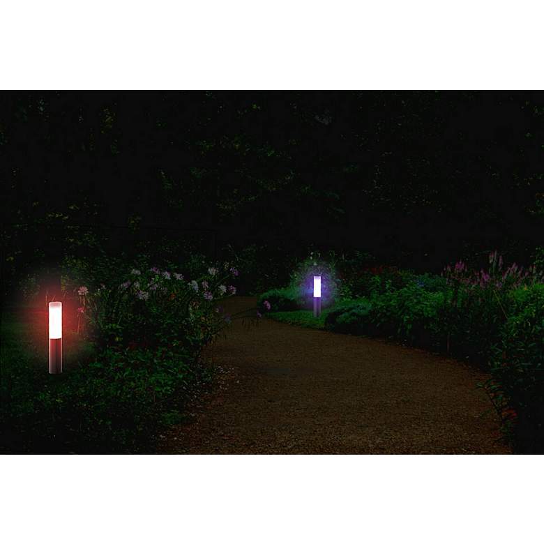 Image 5 Matley 37 3/4 inch High Black Multi-Color LED Solar Garden Light more views