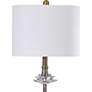 Matlock 33 1/2" Old Brass Metal and Clear Crystal Buffet Table Lamp