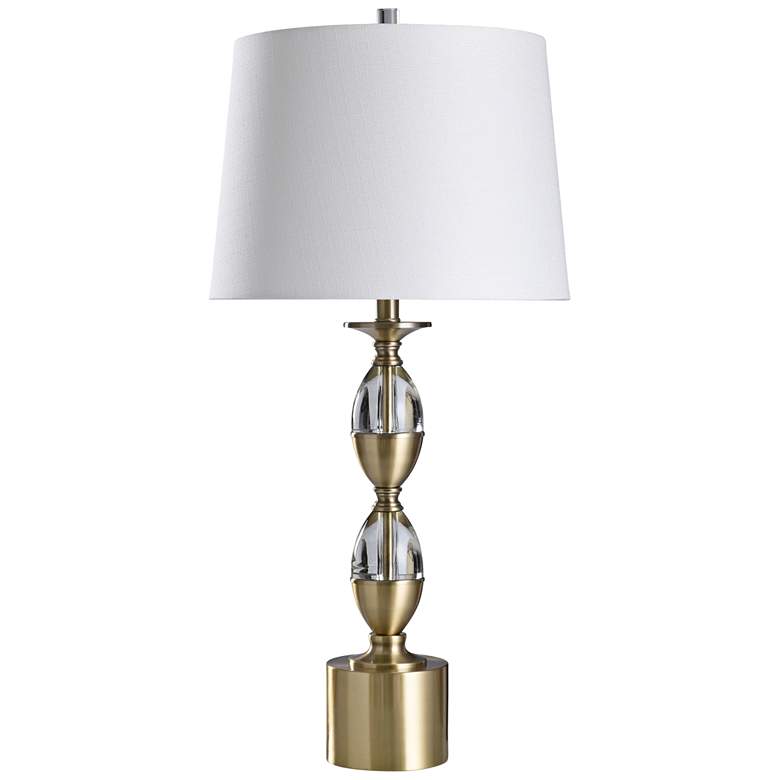 Image 1 Matlock Brass and Crystal Glass Table Lamp