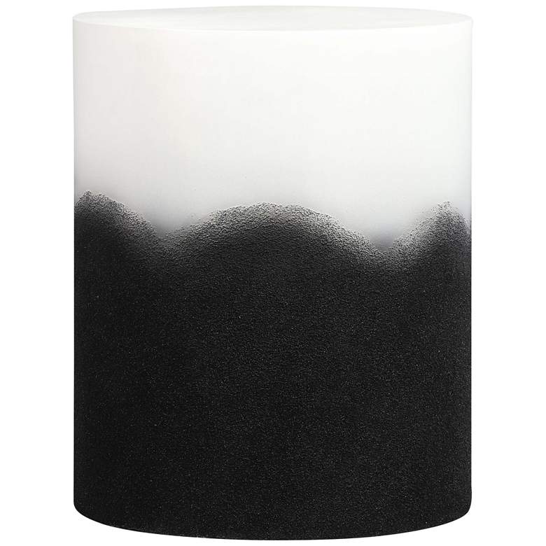 Image 3 Matra 14 1/2" Wide Black and White Side Table