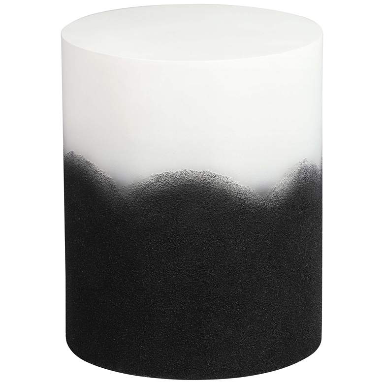 Image 6 Matra 14 1/2" Wide Black and White Side Table more views