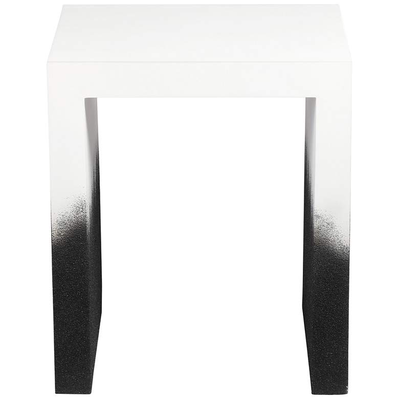 Image 6 Matra 17 1/2" Wide Black and White End Table more views