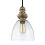 6_Matrimonio 9" Wide Driftwood and Dark Zinc Mini Pendant more views