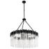 Matrix 12-Lt Pendant - Matte Black & French Gold