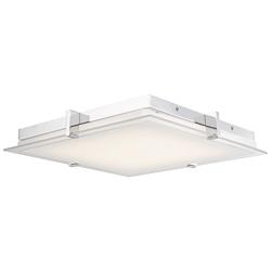 Matrix 15 1/2" Wide Chrome LED Square Ceiling Light