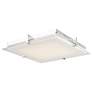 3_Matrix 15 1/2" Wide Chrome LED Square Ceiling Light more views