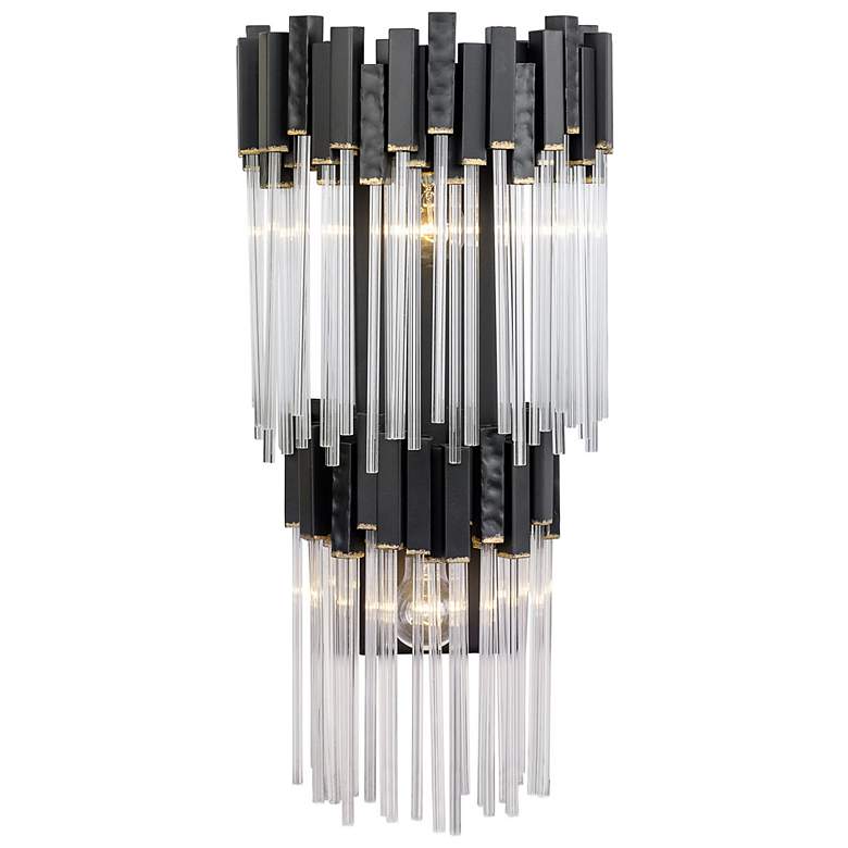 Image 3 Matrix 2-Lt 2-Tier Sconce - Matte Black & French Gold more views
