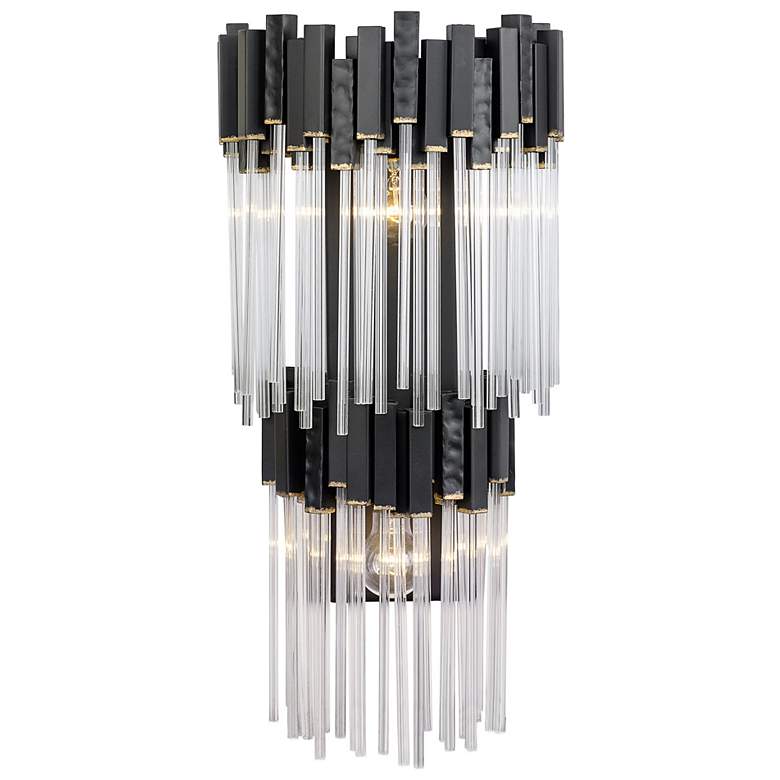 Image 3 Matrix 2-Lt 2-Tier Sconce - Matte Black &#38; French Gold more views