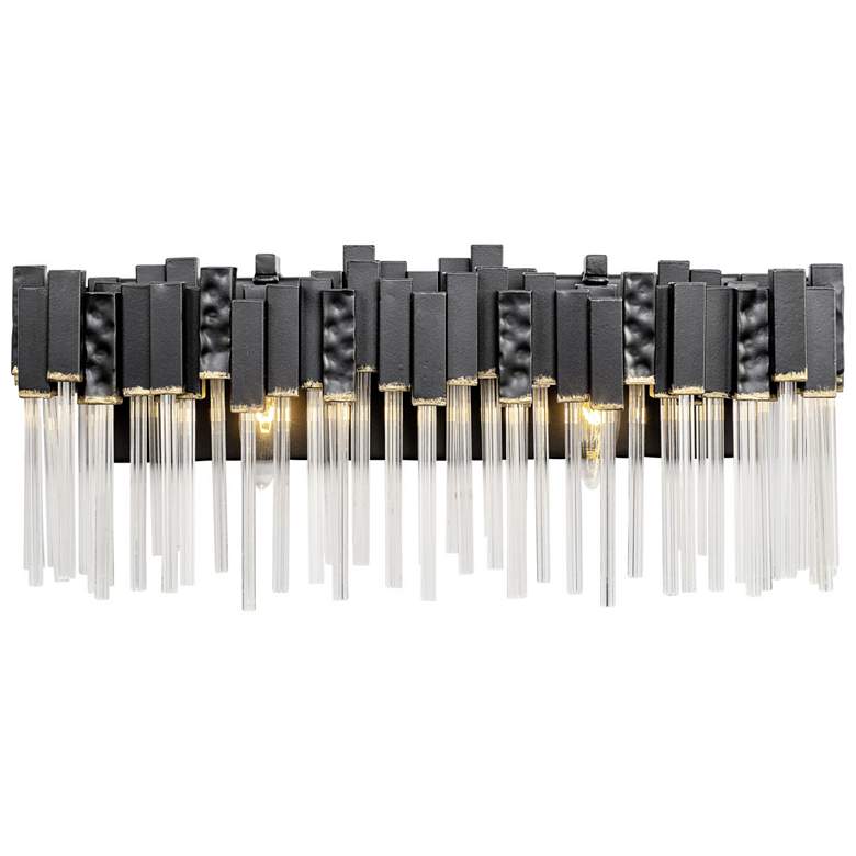 Image 2 Matrix 2-Lt Bath Light - Matte Black & French Gold more views