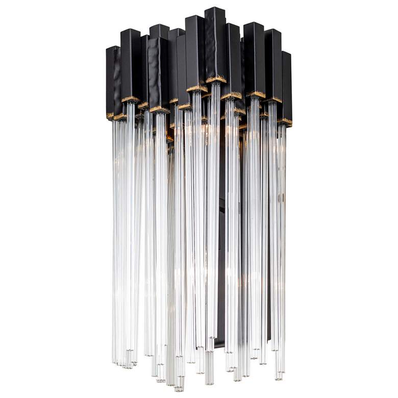 Image 1 Matrix 2-Lt Sconce - Matte Black & French Gold