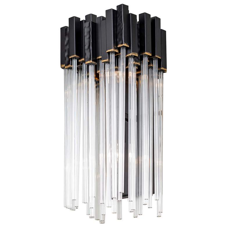 Image 1 Matrix 2-Lt Sconce - Matte Black &#38; French Gold