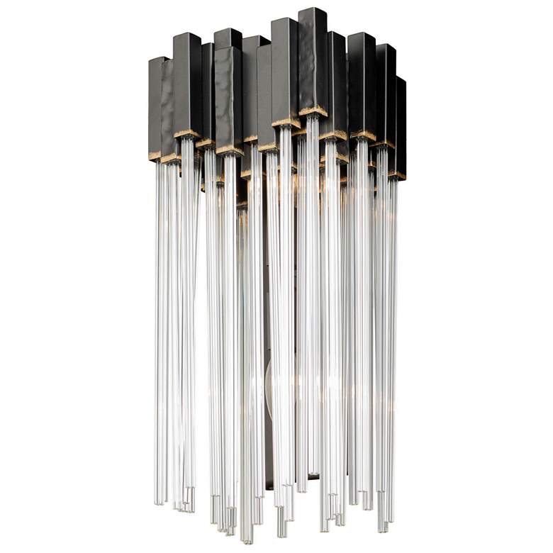 Image 2 Matrix 2-Lt Sconce - Matte Black & French Gold more views