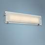 Matrix 30" Wide Chrome and Frosted Glass LED Modern Bath Light