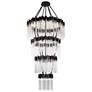 1_Matrix 30-Lt 4-Tier Chandelier - Matte Black & French Gold