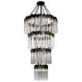 2_Matrix 30-Lt 4-Tier Chandelier - Matte Black & French Gold more views