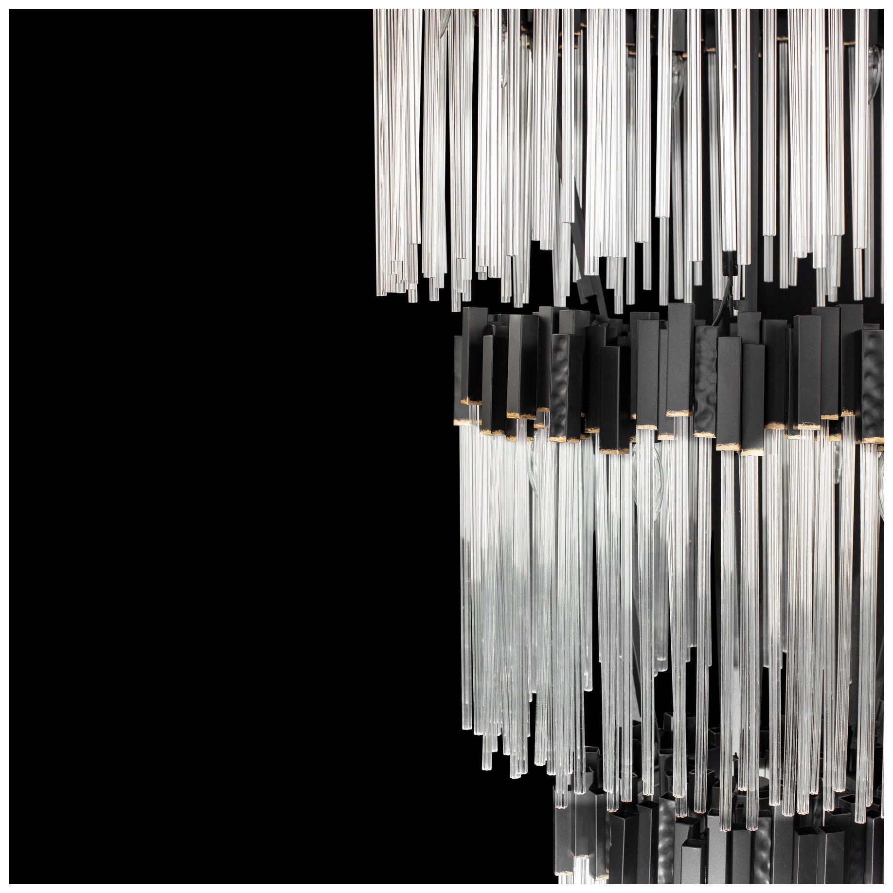 Image 4 Matrix 30-Lt 4-Tier Chandelier - Matte Black & French Gold more views