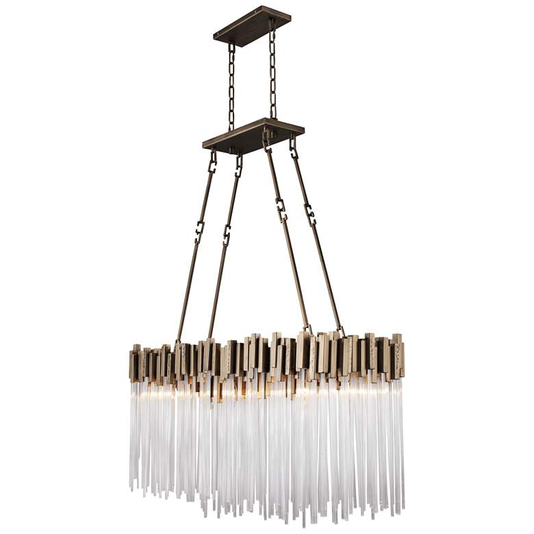 Image 1 Matrix 36 1/2" Wide Havana Gold 6-Light Kitchen Island Light Pendant