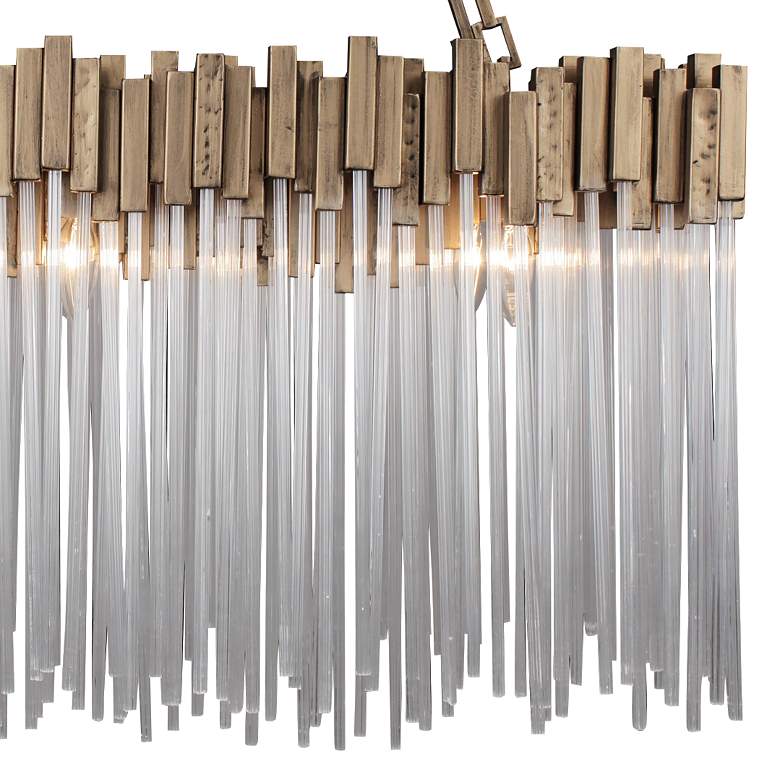 Image 4 Matrix 36 1/2" Wide Havana Gold 6-Light Kitchen Island Light Pendant more views