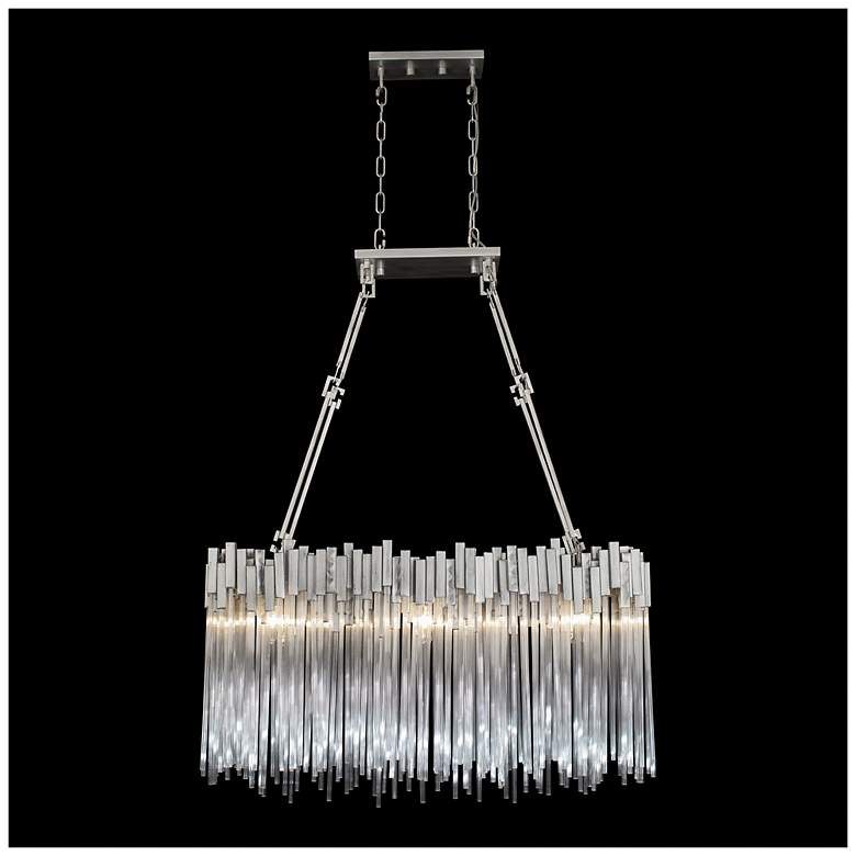 Image 5 Matrix 36 1/2" Wide Rainy Night Silver 6-Light Island Light Pendant more views