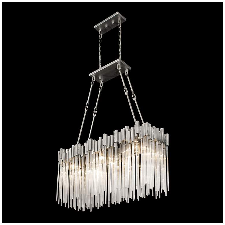 Image 6 Matrix 36 1/2" Wide Rainy Night Silver 6-Light Island Light Pendant more views