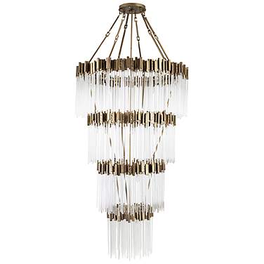 Matrix 40" 30-Light Havana Gold 4-Tier Chandelier