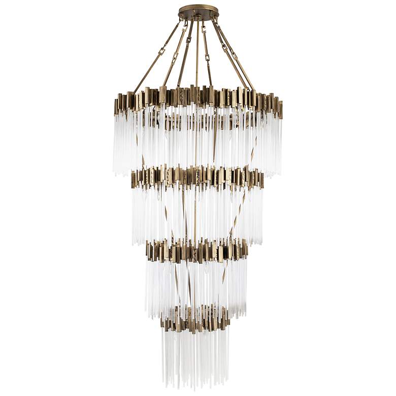 Image 1 Matrix 40" 30-Light Havana Gold 4-Tier Chandelier