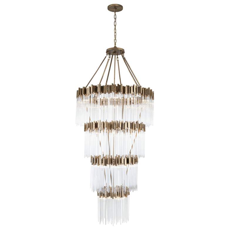 Image 2 Matrix 40" 30-Light Havana Gold 4-Tier Chandelier more views