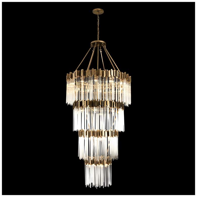 Image 3 Matrix 40" 30-Light Havana Gold 4-Tier Chandelier more views