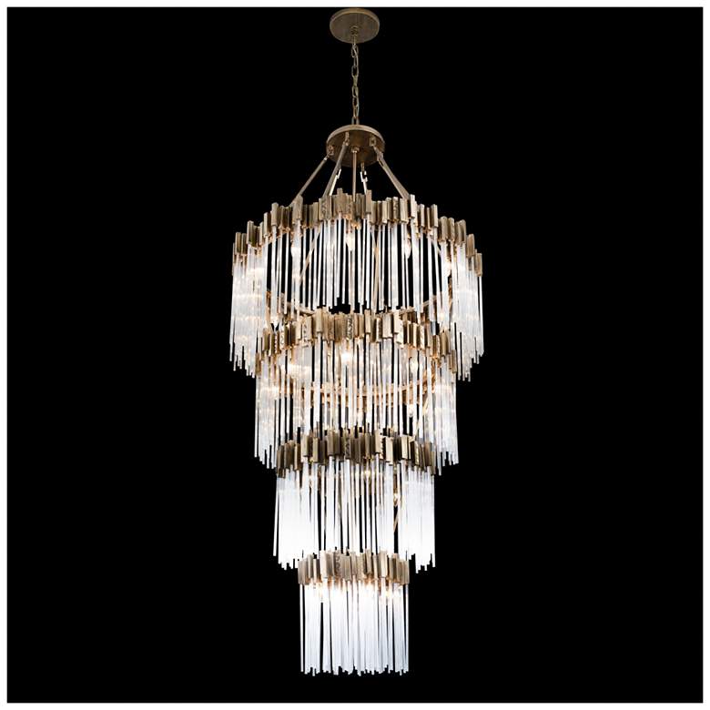Image 4 Matrix 40" 30-Light Havana Gold 4-Tier Chandelier more views