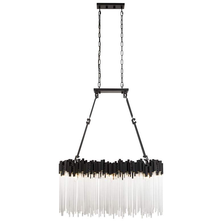 Image 2 Matrix 6-Lt Linear Pendant - Matte Black & French Gold more views