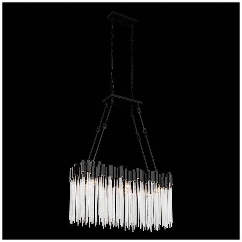 Image 4 Matrix 6-Lt Linear Pendant - Matte Black & French Gold more views