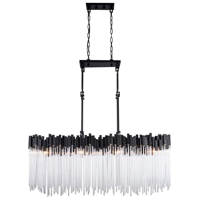 Image 2 Matrix 8-Lt Linear Pendant - Matte Black & French Gold more views