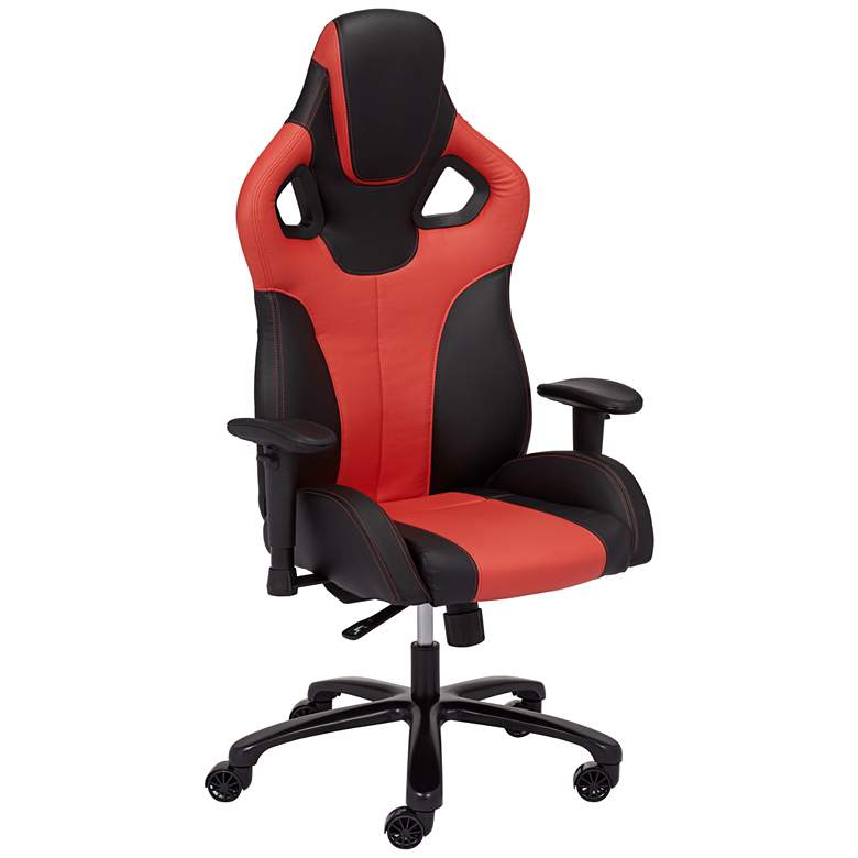 Image 1 Matrix Red and Black Elastic Nylon Adjustable Gaming Chair