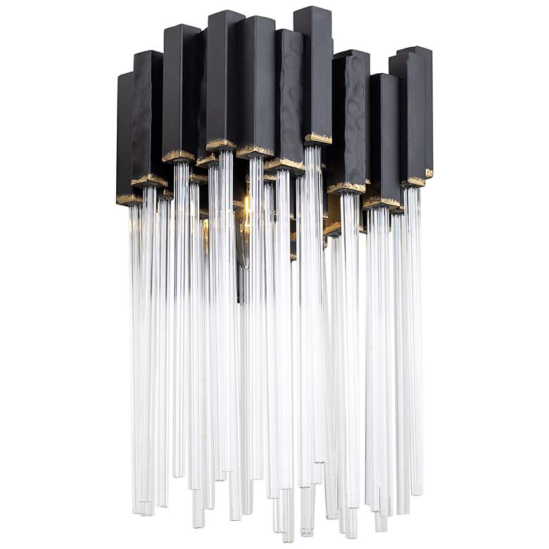 Image 1 Matrix Sconce - Matte Black & French Gold
