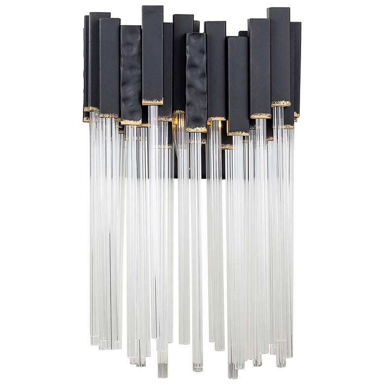 Image 3 Matrix Sconce - Matte Black & French Gold more views