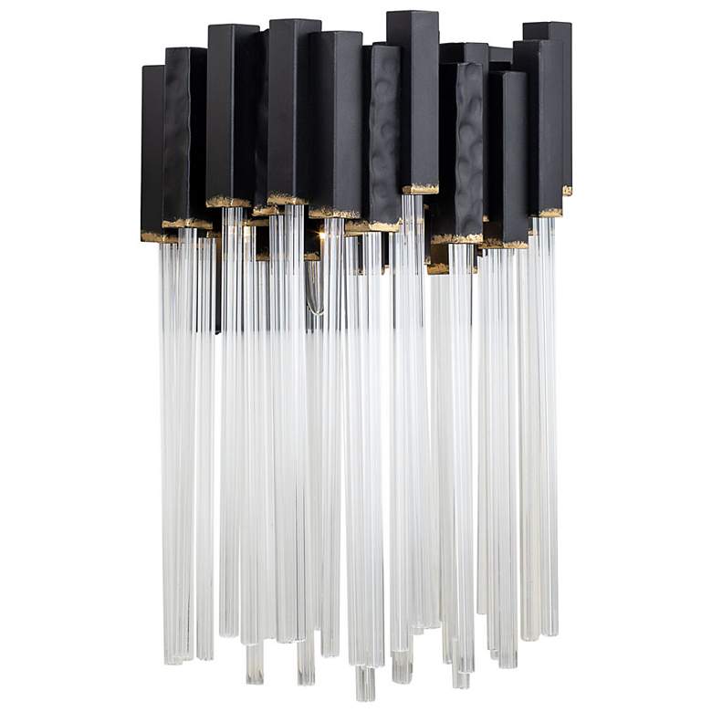Image 4 Matrix Sconce - Matte Black & French Gold more views