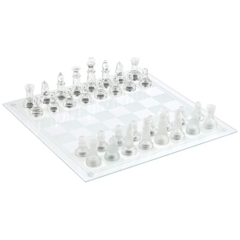 Image 1 Matte and Polishing Transparent Crystal Chess Set
