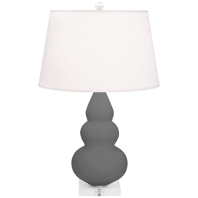 Image 1 Matte Ash Small Triple Gourd Accent Lamp
