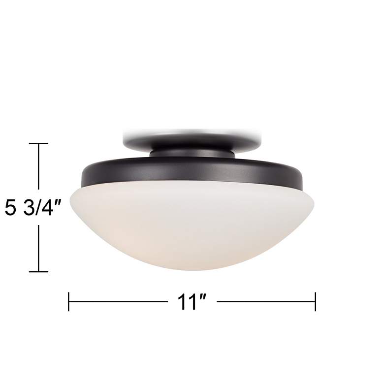 Image 2 Matte Black and Opal Glass Outdoor LED Light Kit more views