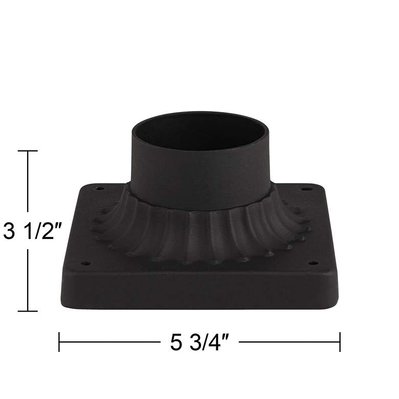 Image 4 Matte Black Finish Post Mount Adaptor more views