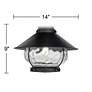 Matte Black Lantern Wet-Rated LED Fan Light Kit