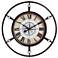 Matte Deep Red 25 1/4" Round Hand-Made Compass Wall Clock