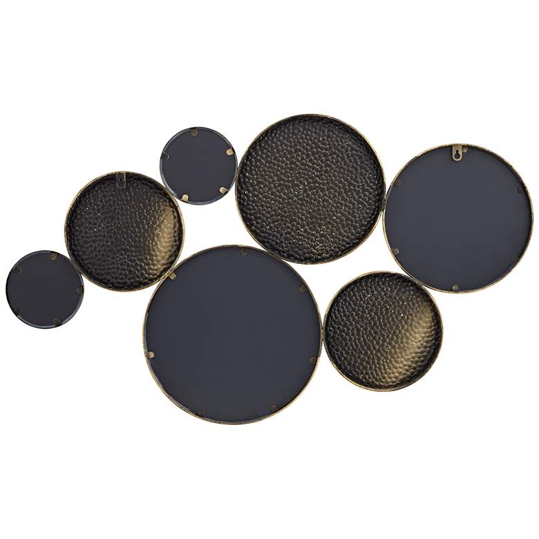 Image 6 Matte Gold 35 3/4" x 20" Round Mirrored Wall Art more views